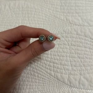 Brighton Earrings Light Blue Studs